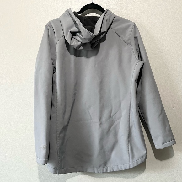 NEW BALANCE- Grey Hooded Jacket with Fleece Inside Size M - Picture 2 of 6